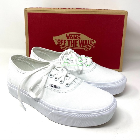 Vans Shoes - VANS Authentic Platform White Canvas Women’s